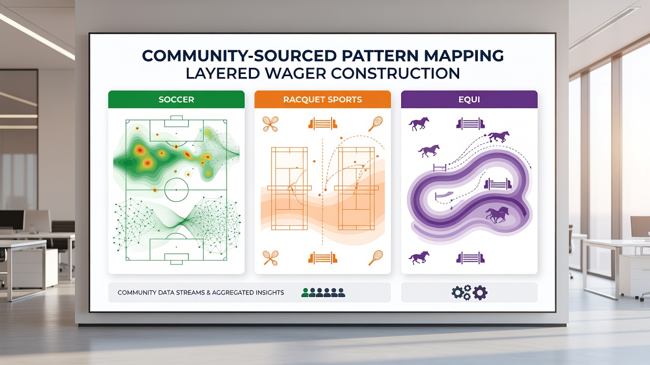 Detailed charts illustrating layered wager patterns in racquet sports and equine racing events